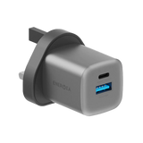 CHR-ACMINI-45UK | ENERGEA Ampcharge | Mini 45 PD/PDS/Qc3.0 Gan Wall Charger | 45W ( UK ) | Gunmetal - GulfStore.com