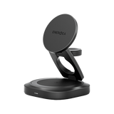 AM-GYRO-GUN | ENERGEA Alumag Gyro | 360 Rotating Base 3In1 Foldable Qi2.2 Aluminium Wireless Charger 25W | Gunmetal - GulfStore.com
