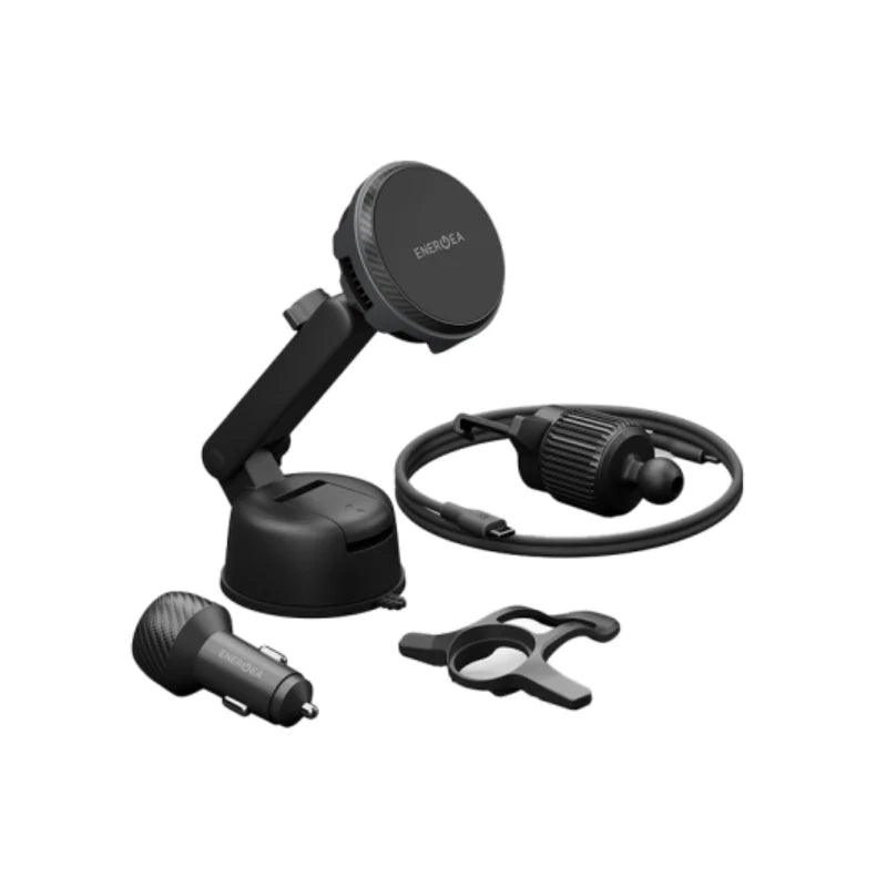 MAG-ARCDRV-GUN | ENERGEA Magarctic Drive | Qi2.2 Wireless Car Charger 25W | Windscreen/Airvent | With 45W Charger | Gunmetal - GulfStore.com