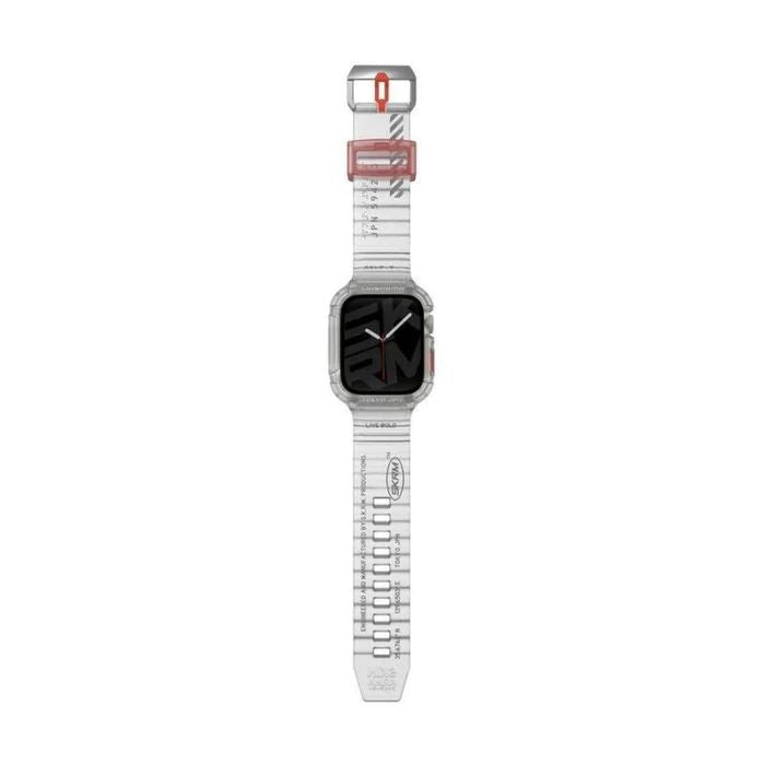 Skinarma Saido 2 in 1 Strap For Apple Watch With Case 44/45mm - Clear