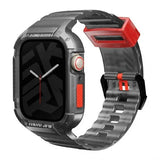 SkinArma Saido 2 in 1 Strap For Apple Watch With Case 45/44 - Smoke