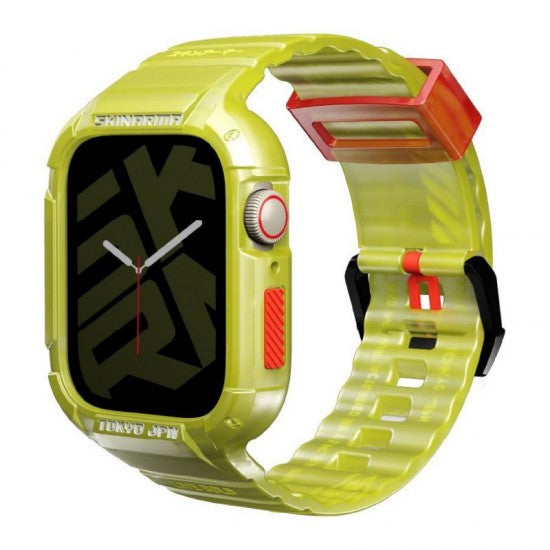 SkinArma Saido 2 in 1 Strap For Apple Watch With Case 45/44 - Yellow