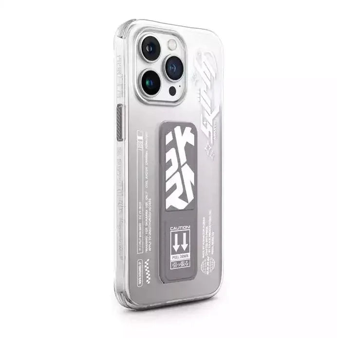 SkinArma SK-2023IPP61-COSMO-GRYSkinArma Cosmo Grip-Stand Case for iPhone 15 Pro - Grey