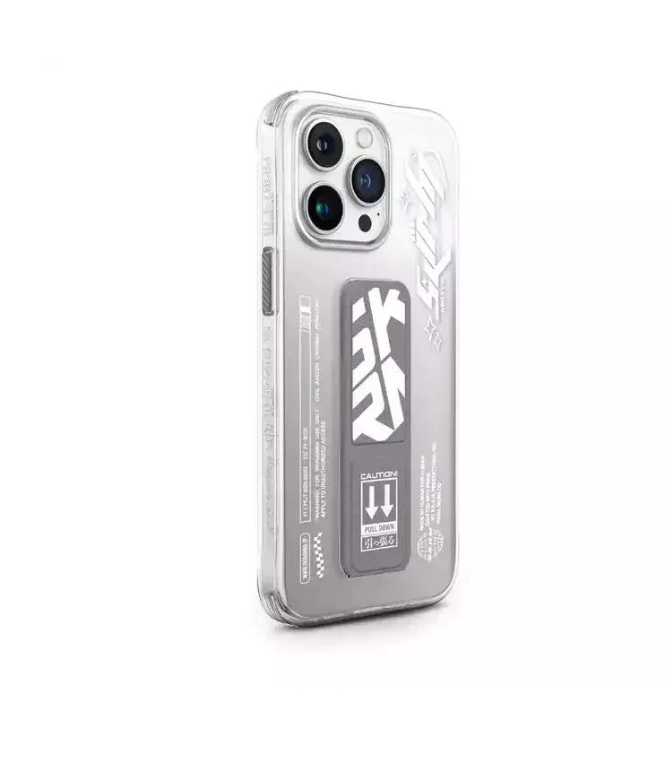 SkinArma SK-2023IPP67-COSMO-GRYSkinArma Cosmo Grip-Stand Case for iPhone 15 Pro Max - Grey