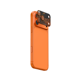 SK-IP17PM-LENS-SONIX-ORG | SKINARMA IPHONE 17 PRO MAX FULL ALUMINIUM CAMERA LENS PROTECTOR | Tempered Glass + Aluminium | ORANGE