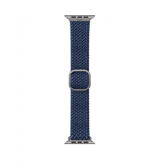 يونيك– حزام ساعة مضفر لساعة أبل 40/38 ملم – أزرق أكسفورد
