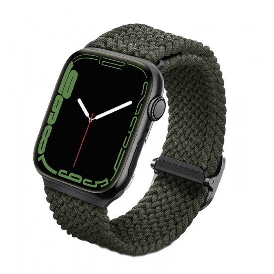 UNIQ ASPEN BRAIDED WATCH STRAP FOR APPLE WATCH 44/42MM - CYPRESS GREEN