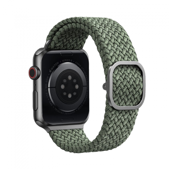 UNIQ ASPEN BRAIDED WATCH STRAP FOR APPLE WATCH 44/42MM - CYPRESS GREEN