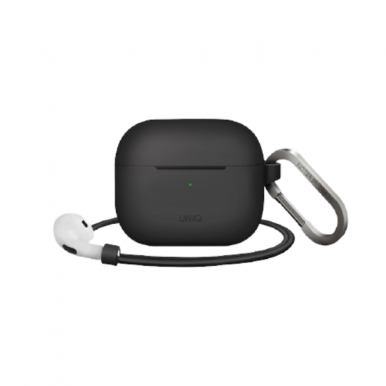 Uniq Vencer Silicone Hang Case for Airpods 3 - Charcoal Dark Grey