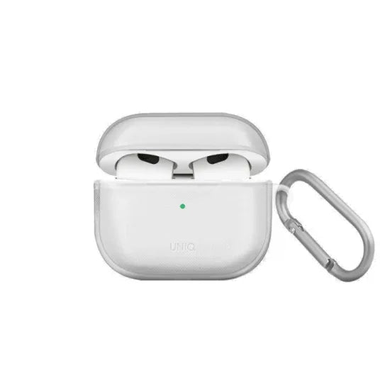 يونيك  - غطاء علاق زجاجي لسماعات Airpods 3 - شفاف لامع
