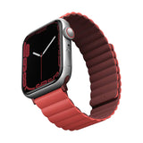 Uniq Revix Reversible Magnetic for Apple Watch Strap 38/40/41mm , Burgundy - Maroon / Coral