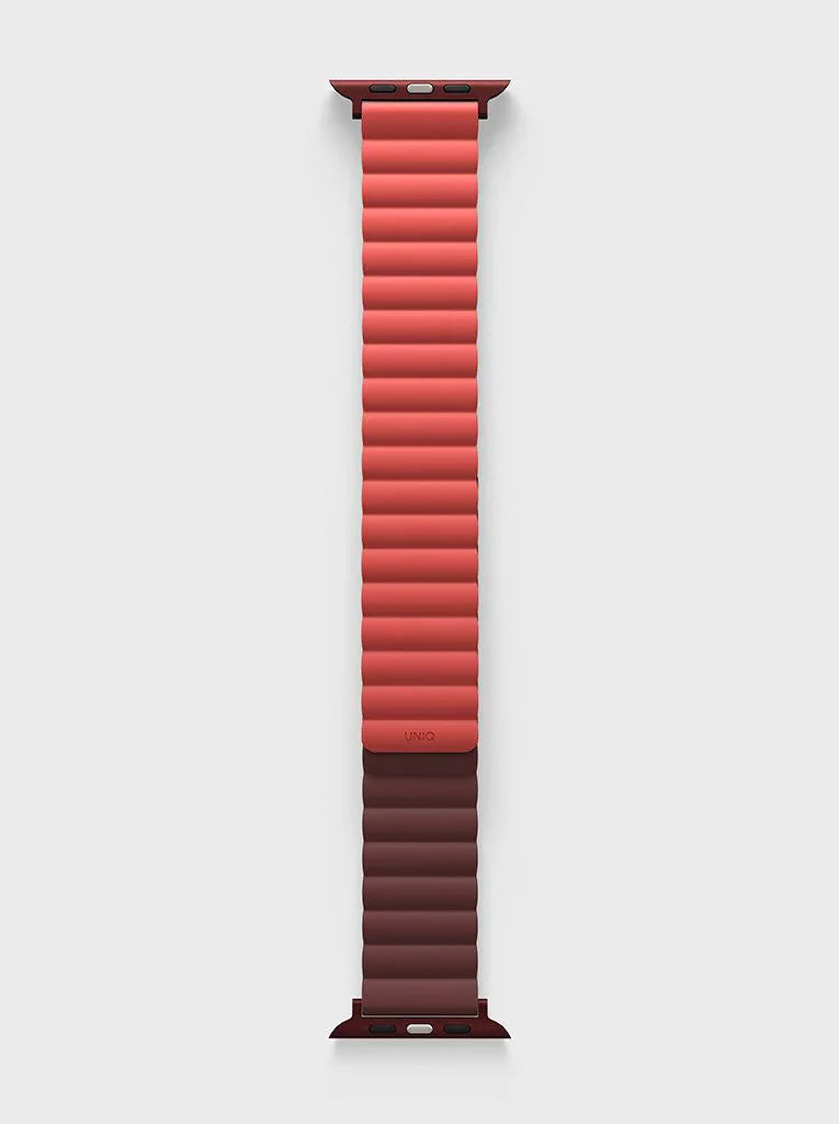 Uniq Revix Reversible Magnetic for Apple Watch Strap 38/40/41mm , Burgundy - Maroon / Coral