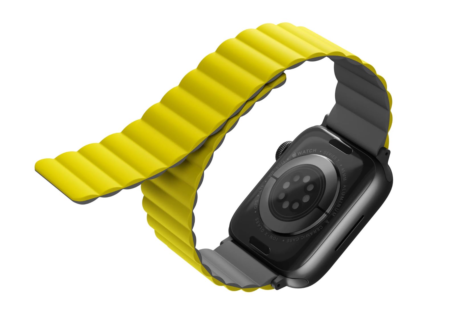 Uniq Revix Reversible Magnetic for Apple Watch Strap 42/44/45mm - Lemon Yellow/Grey