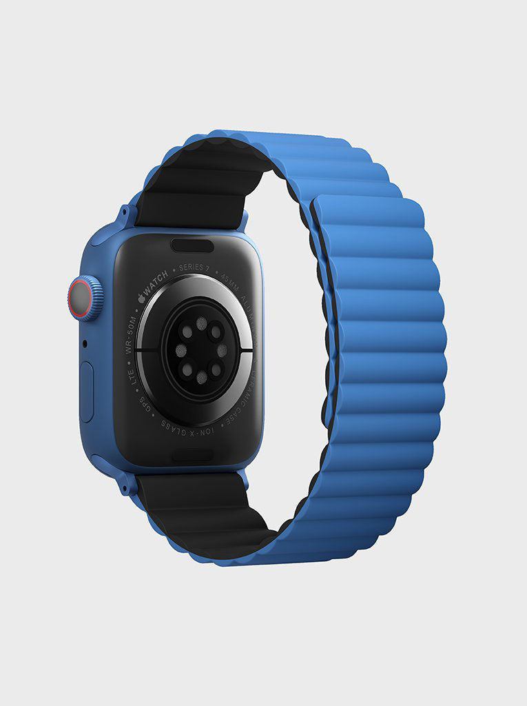 Uniq Revix Reversible Magnetic for Apple Watch Strap 42/44/45mm - Caspian Blue/Black