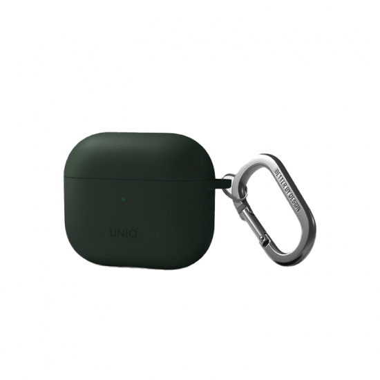 يونيك نيكسو – غطاء علاق سيليكون مع خطافات أذن رياضية لسماعات Airpods 3 – أخضر صنوبري