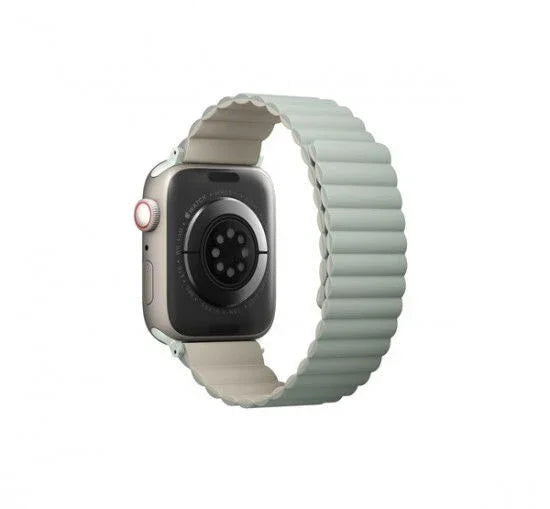 Uniq Revix Silicone Magnetic Strap for Apple Watch 42, 44, 45mm - sage-beige