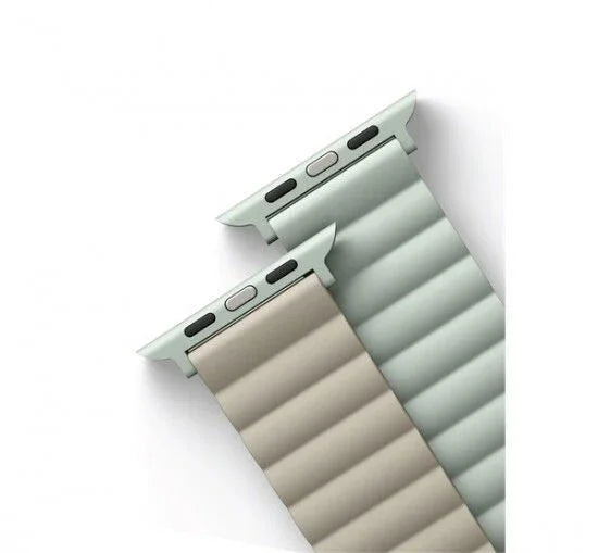 Uniq Revix Silicone Magnetic Strap for Apple Watch 42, 44, 45mm - sage-beige