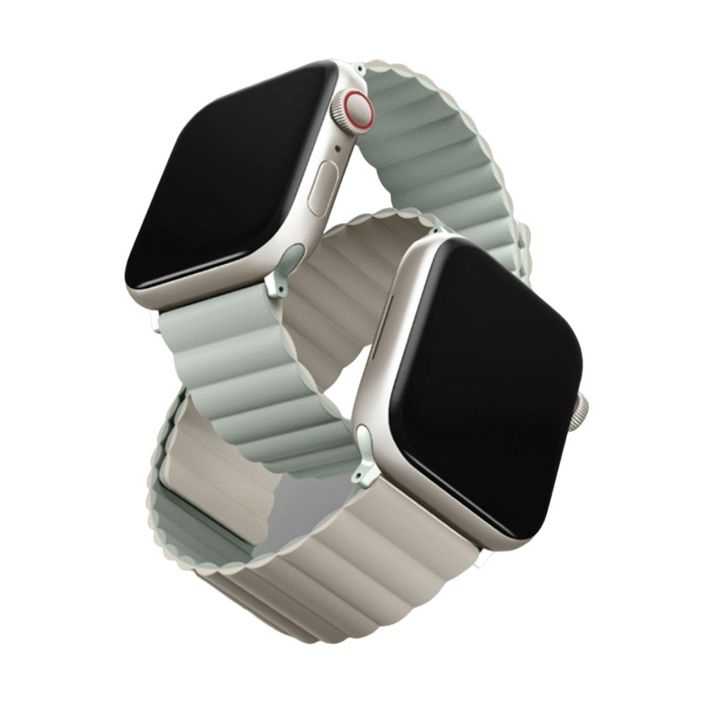 Uniq Revix Silicone Magnetic Strap for Apple Watch 42, 44, 45mm - sage-beige