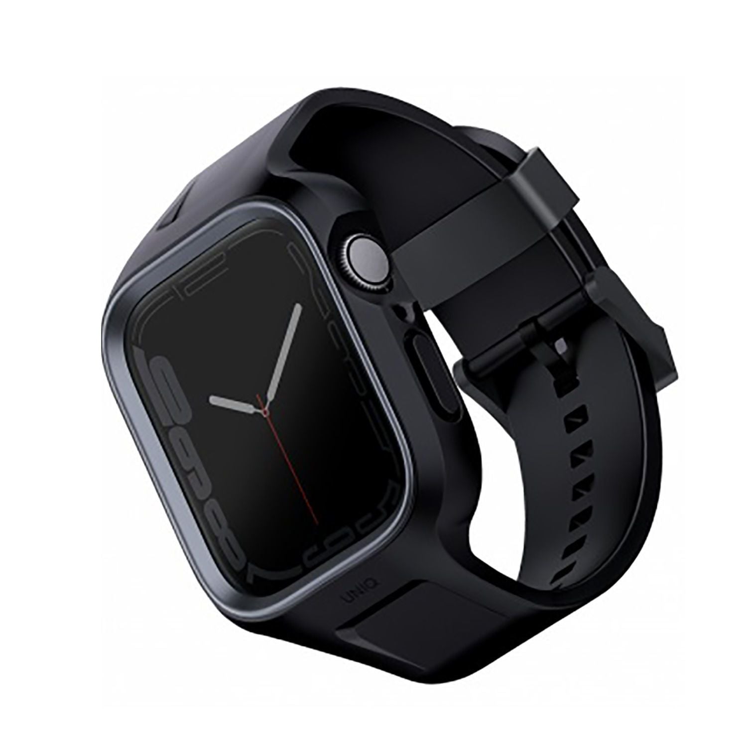 Uniq Monos 2 in 1 Apple Watch Strap With Hybrid Case 45/44mm - Midnight Black