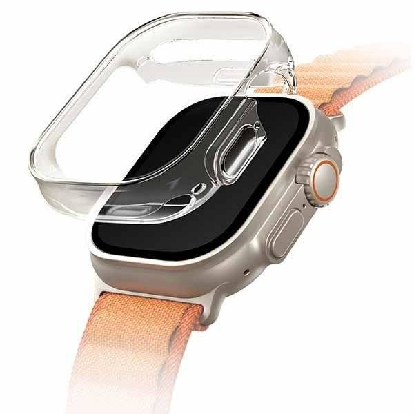 Uniq Garde Hybrid Watch Case With Screen Protection 49mm - Dove Clear