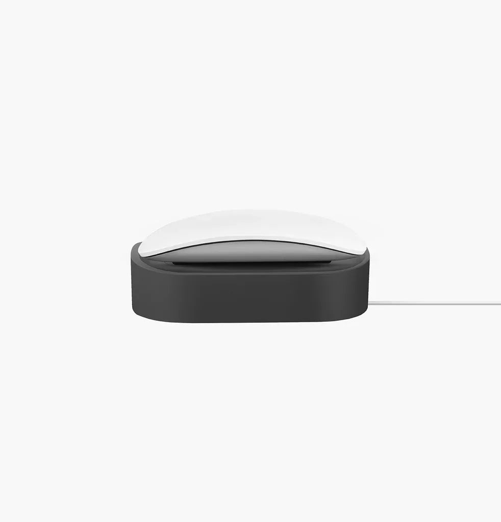 قاعدة شحن UNIQ Nova Compact Magic Mouse مع حلقة كابل - فحمي (رمادي غامق)