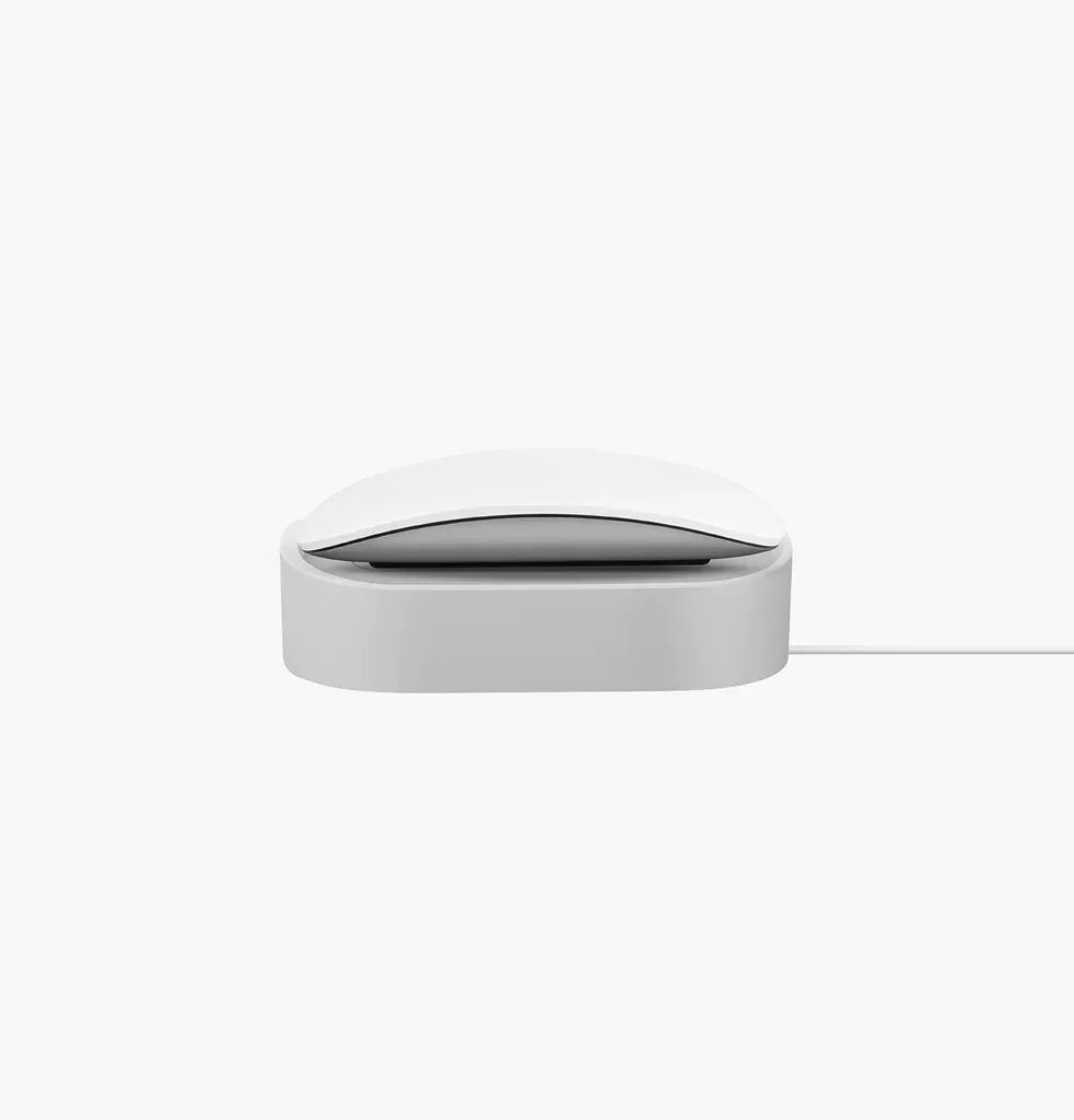 قاعدة شحن UNIQ Nova Compact Magic Mouse مع حلقة كابل - رمادي طباشيري (رمادي)