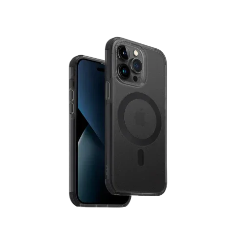 جراب UNIQ Hybrid لهاتف iPhone 15 Pro - MagClick Charging Combat - كربون