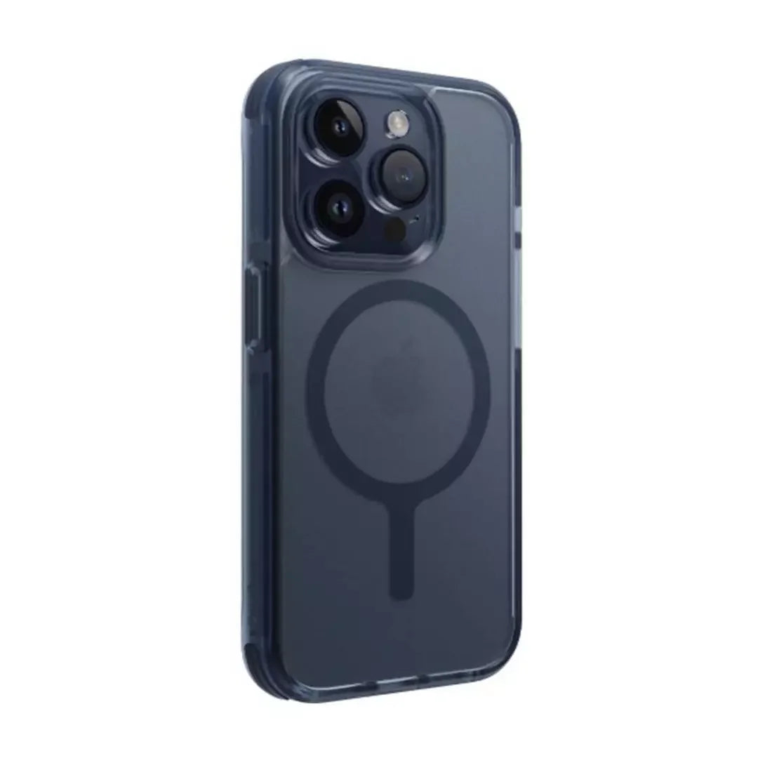 UNIQ | Hybrid Combat Magsafecase For Iphone 15 Pro | Smoke Blue