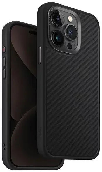 UNIQ HYBRID IPHONE 15 PRO MAGCLICK CHARGING KEVA - CARBON (BLACK)