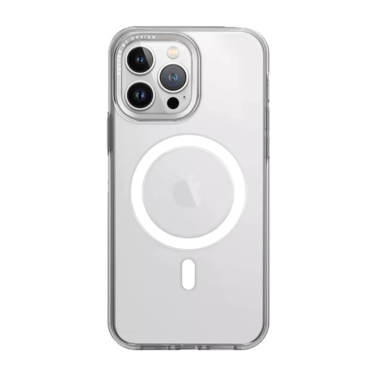 حافظة شحن مغناطيسية Uniq Calio MagClick لهاتف iPhone 15 Pro Max - شفاف بلون البيج