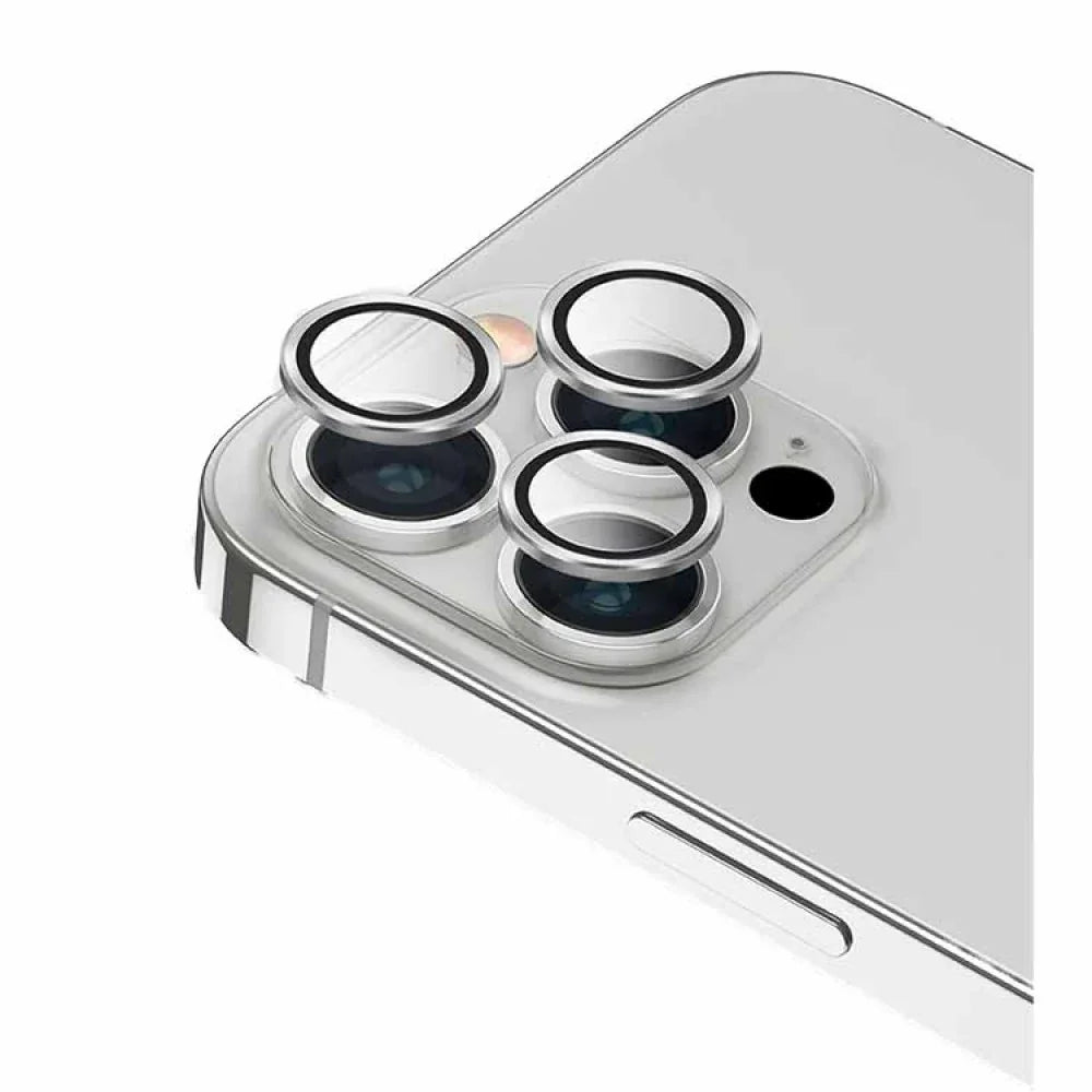 واقي عدسة الكاميرا UNIQ OPTIX IPHONE PRO (2023) 6.1 من الألومنيوم - فضي إسترليني