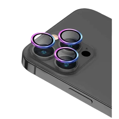 واقي عدسة الكاميرا UNIQ OPTIX IPHONE PRO (2023) 6.1 من الألومنيوم - قزحي اللون (IRIDECENT)
