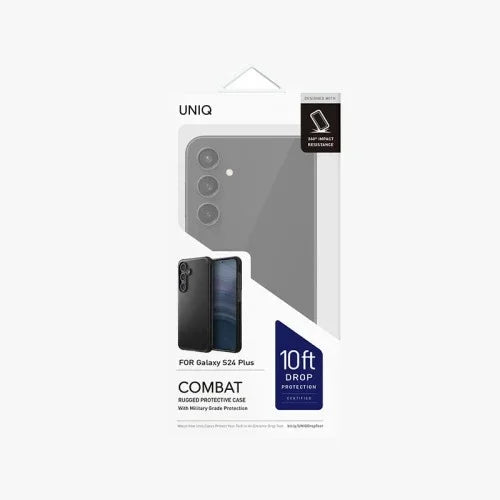 جراب Uniq Hybrid Combat لهاتف Galaxy S24 Plus - أسود كربوني