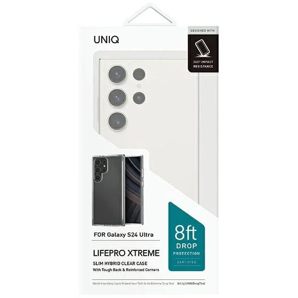 جراب UNIQ Hybrid Lifepro Xtreme لهاتف Samsung Galaxy S24 Ultra - شفاف للغاية -GS24UHYB-LPRXCLR