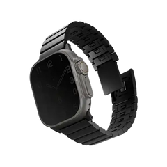 Uniq Strova Stainless Steel Band For Apple Watch 49/45/44mm - Midnight Black UNIQ-49MM-STRVMBLK , - GulfStore.com