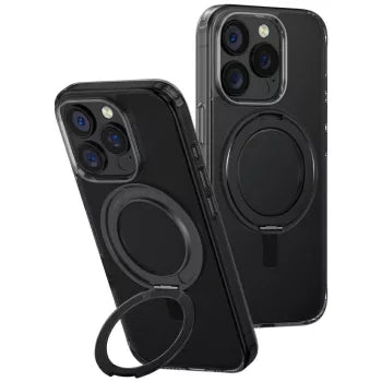 UNIQ HYBRID  IPHONE 16 PRO  MAGCLICK  360 ROTATING KICKSTAND - CARBON (BLACK) - GulfStore.com
