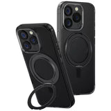 UNIQ HYBRID  IPHONE 16 PRO  MAGCLICK  360 ROTATING KICKSTAND - CARBON (BLACK) - GulfStore.com