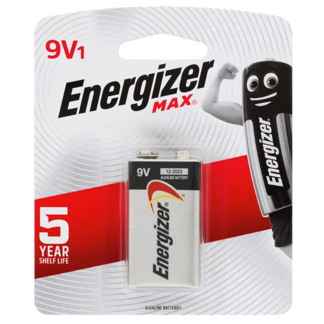 Energizer Max 9V Alkaline Battery – 1-Pack (BP1)