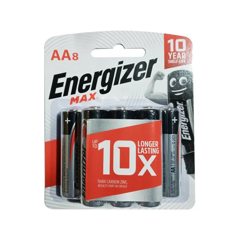 Energizer Max AA Alkaline Batteries – 8-Pack (BP8)