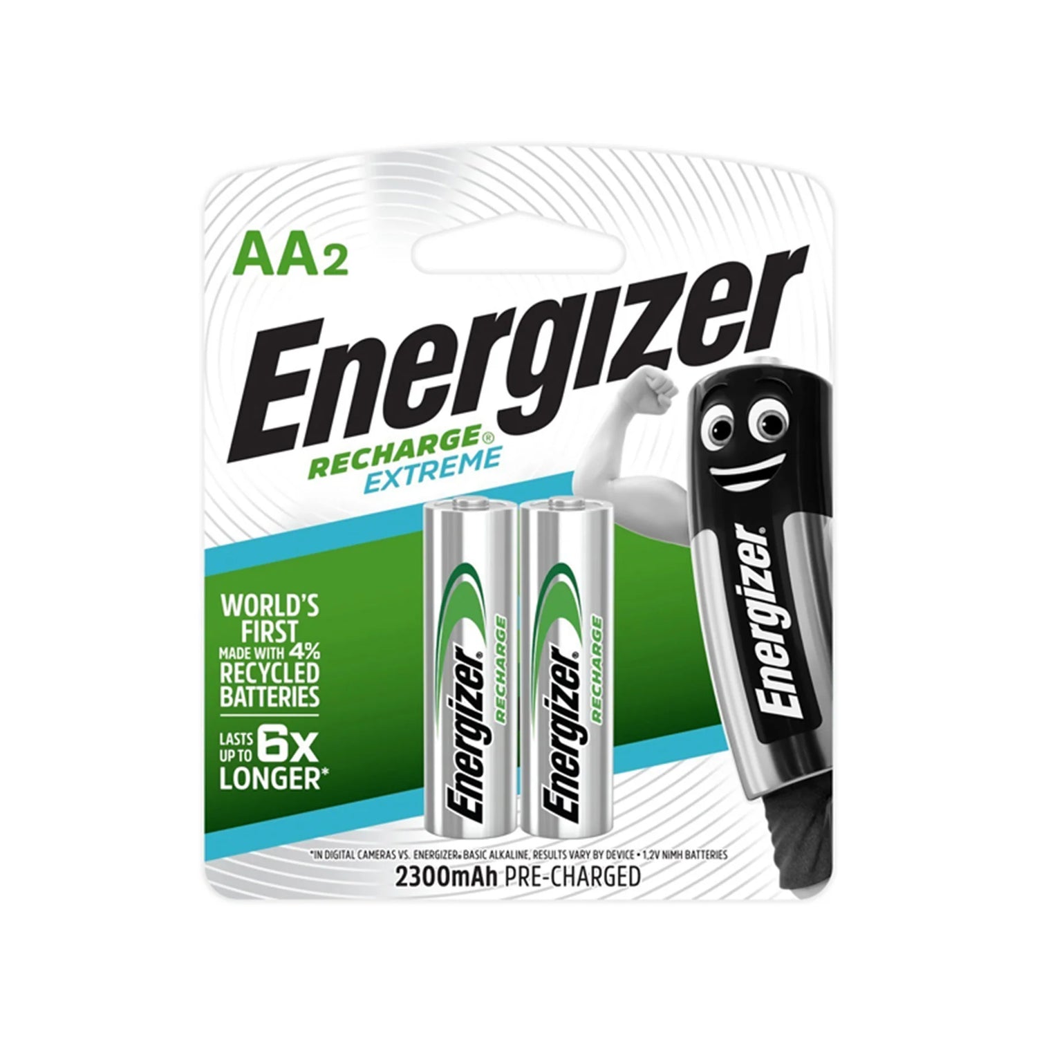 ENERGIZER RECHARGABLE BATTERY AA - 2 PCS
