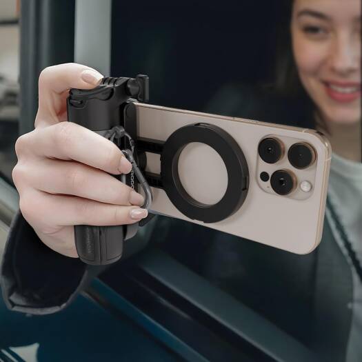 Porodo Quad Base Selfie Stick Handheld Camera Grip-Black ( PD-HSM34BK) - GulfStore.com
