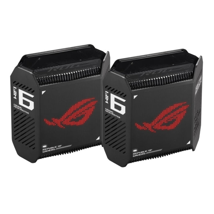 ROG Rapture GT6 WiFI 6 Tr-Band Gaming Mesh System ( Pack of 2) - Black Color