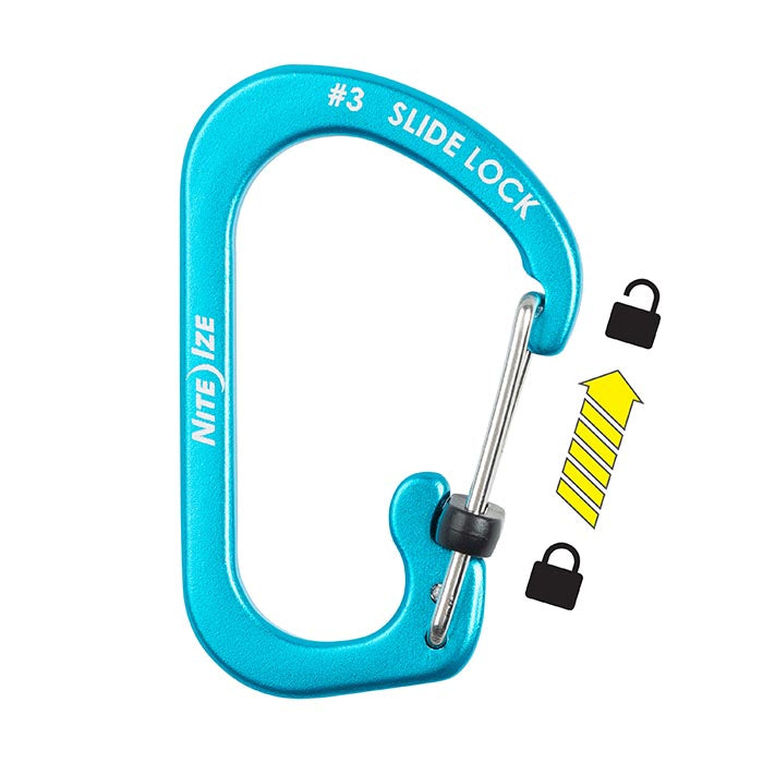 NiteIze | CSLA3-03-R6 | NiteIze SlideLock® Carabiner Aluminum | Blue