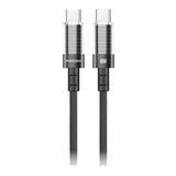 PD-CBL0026-BK-C | Porodo Transparent Shell USB-C To USB-C Cable | Black - GulfStore.com