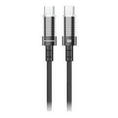 PD-CBL0026-BK-C | Porodo Transparent Shell USB-C To USB-C Cable | Black - GulfStore.com