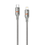 PD-CBL0028-GY-L | Porodo USB-C To Lightning LED Light Cable | Gray - GulfStore.com
