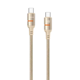 PD-CBL0028-GD-C | Porodo USB-C To USB-C LED Light Cable | Gold