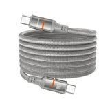 PD-CBL0030-GY-C | كابل بورودو المغناطيسي المضفر من النوع C إلى النوع C بقوة 60 واط