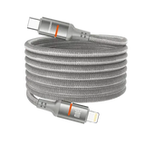PD-CBL0030-GY-L | Porodo 30W Type-C to Lightning Magnetic Braided Cable | Gray