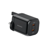 PD-FWCH064-BK | Porodo Dual USB-C Quick Charger | Black - GulfStore.com